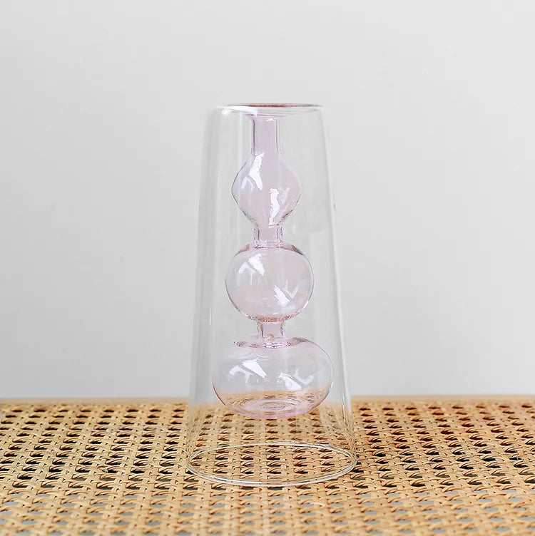 Delicato vaso decorativo "Sefir" in vetro soffiato