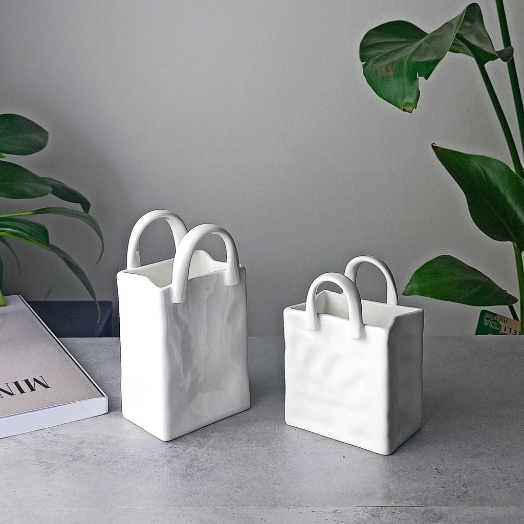 Vaso decorativo “Borsina” in porcellana